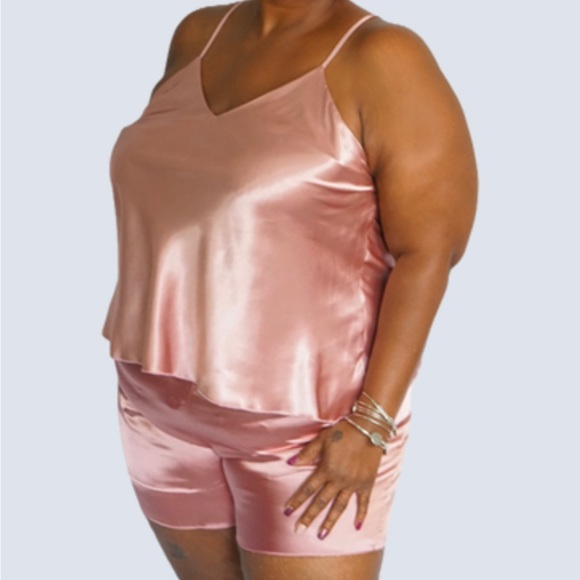 Plus Size Satin Pajamas - Picture 1 of 2